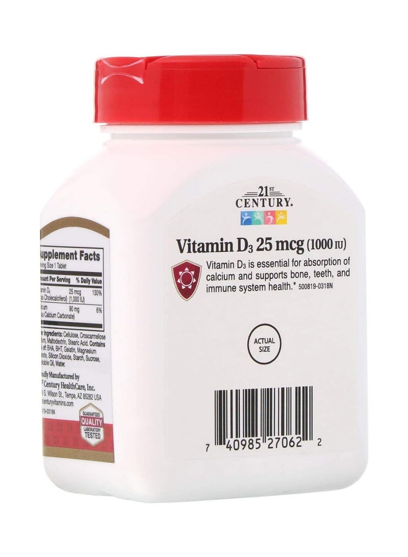 القرن الحادي والعشرون فيتامين د3 25 ميكروغرام 1000 وحدة دولية 110 أقراص - Image 3